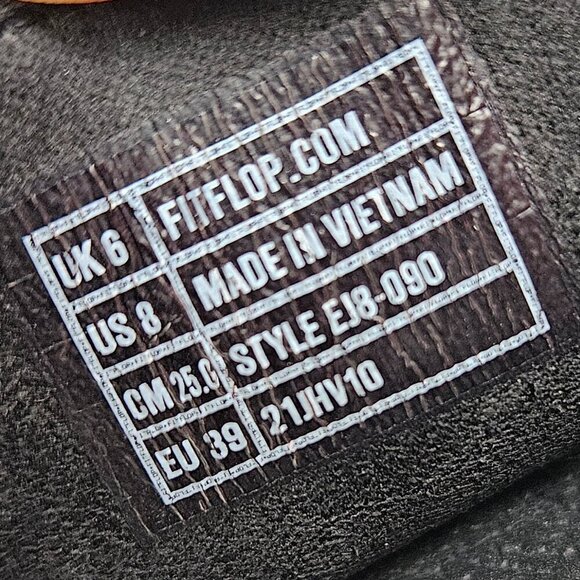 FitFlop LULU Crystal Toe-Post Platform Thong Comfort Sandal All Black 8 EJ8-090 - Picture 14 of 14